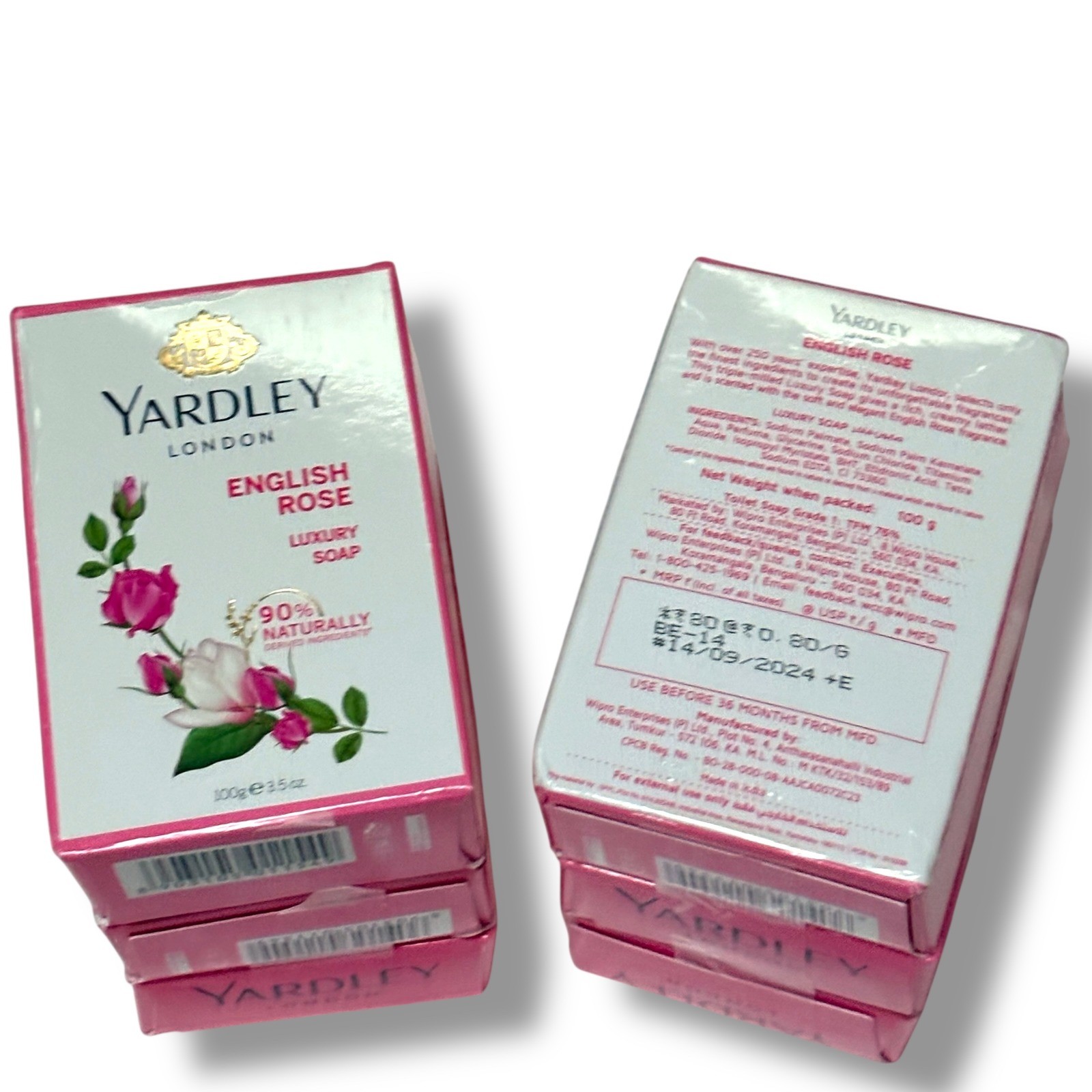Yardley London English Rose Luxury Soap 100g 3.5 oz 6 Bar Pack