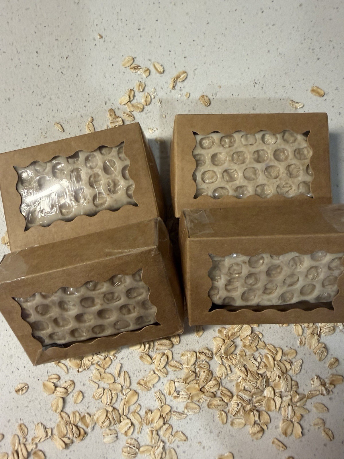 Goat Milk Soap Honey & Oat Bar 4.2 Oz Warm Vanilla Scent Moisturizing Handmade