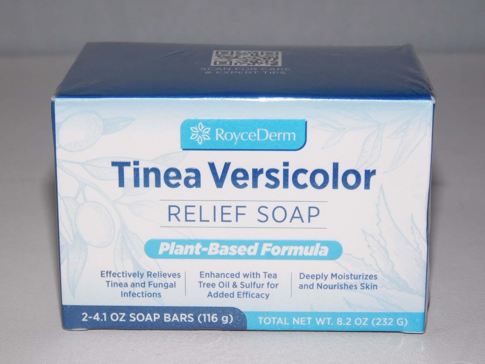 Roycederm Tinea Versicolor Relief Soap Tea Tree Oil & Sulfur Cleansing Bar