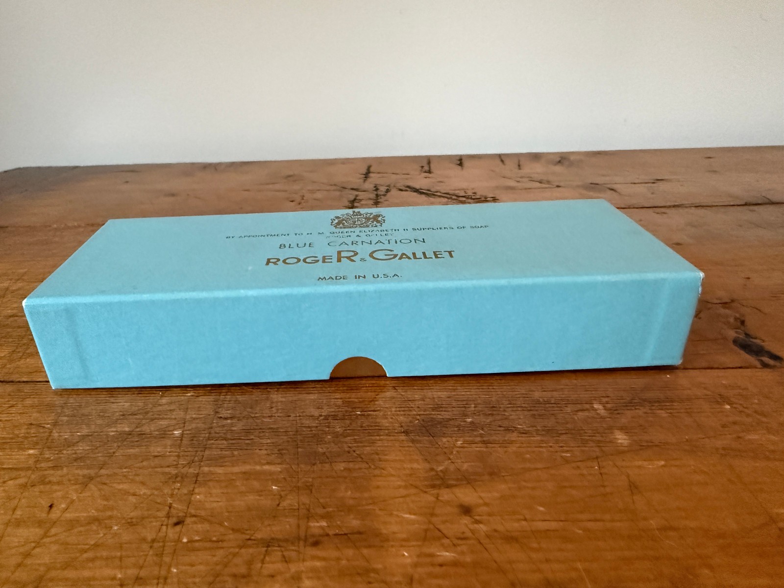 Vintage Roger Gallet Paris Perfumed Soaps Blue Carnation & Lavender 3 Of 100g