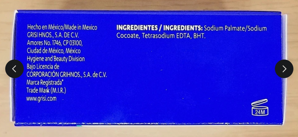 pack de 4. Grisi Neutro Soap Bar. Hypoallergenic / Jabon Neutro Grisi 3.5 oz.