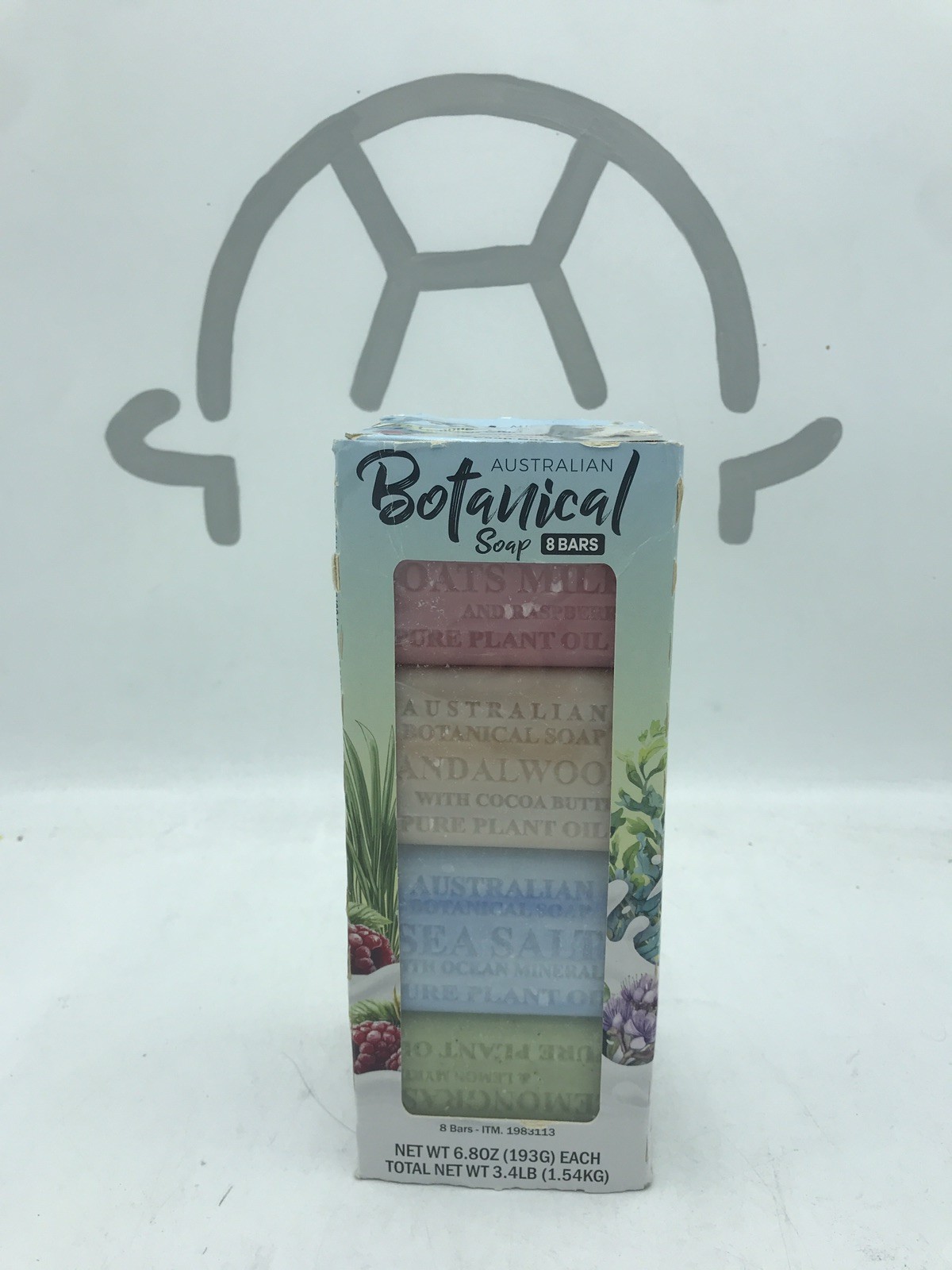 Australian Botanical Soap 8 Bars Variety Pack 6.8oz Each Plant Oil Base