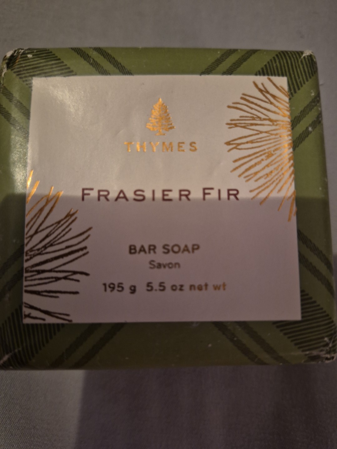 Thymes Frazier Fir Triple Milled Soap 195g NWOB