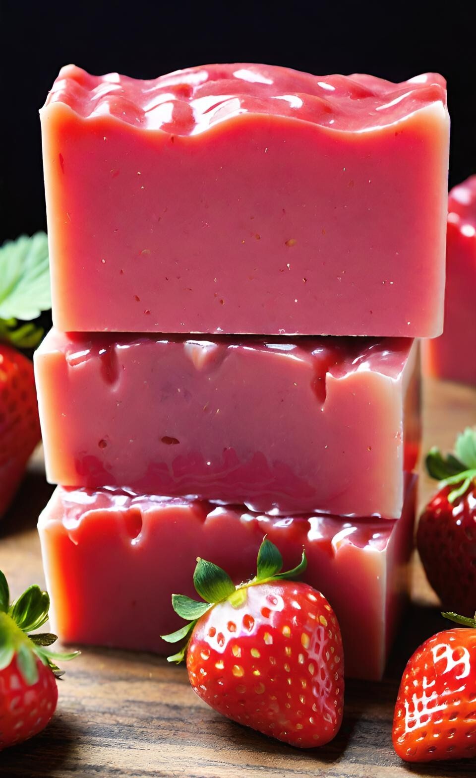 Strawberry Handmade Organic Soap Bar Natural Oil Wonderful Scent Premium Body