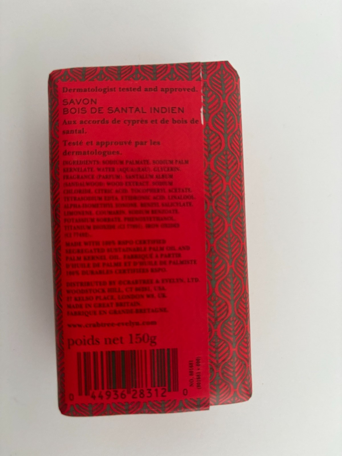 CRABTREE & EVELYN INDIAN SANDALWOOD SOAP SET of THREE (3) SEALED BARS NEW in BOX