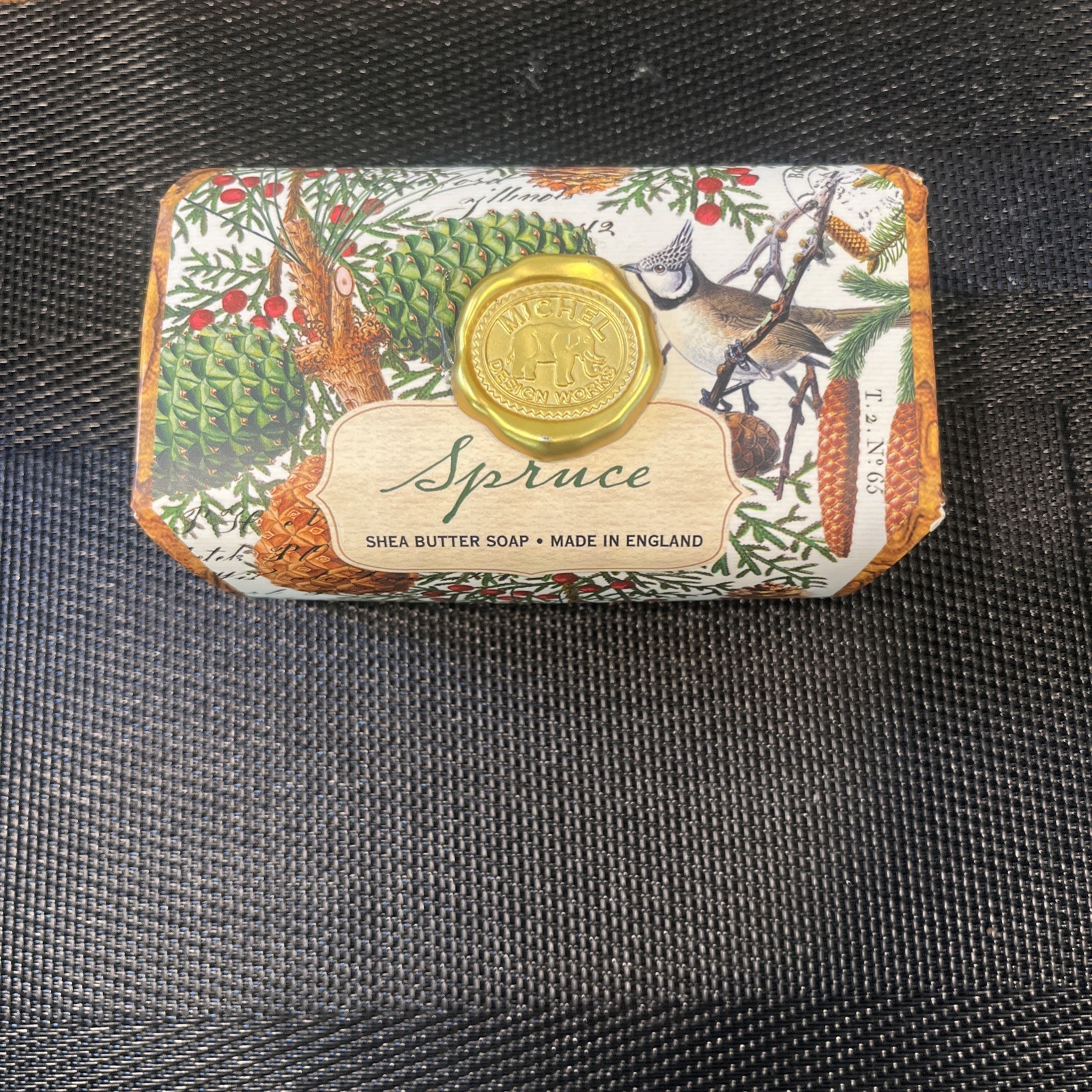 New Michel Design Works SPRUCE Large Shea Butter Bath Soap Bar Made in England