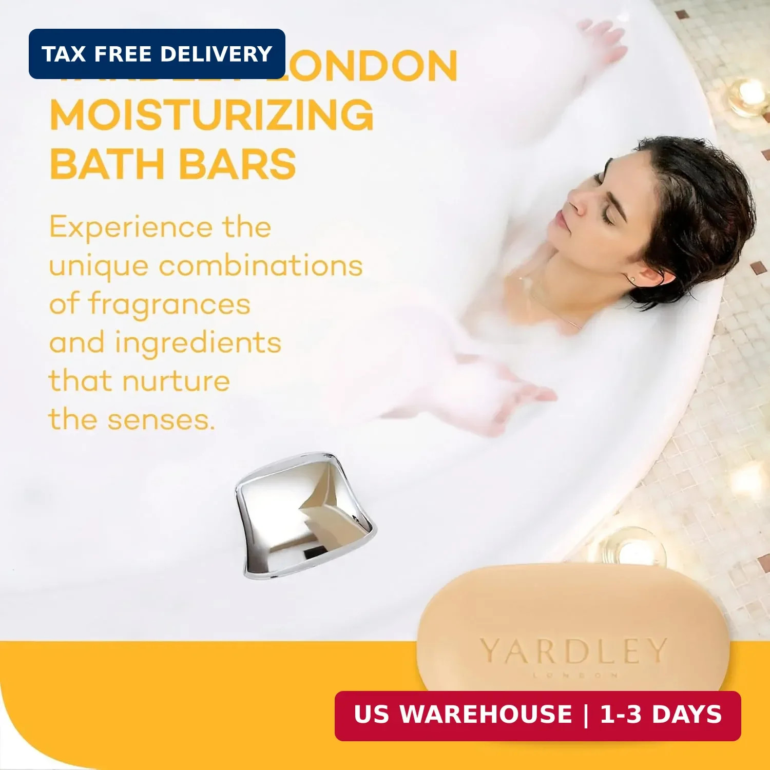 Yardley, London Vitamin C Bath Bar, 4 Ounce