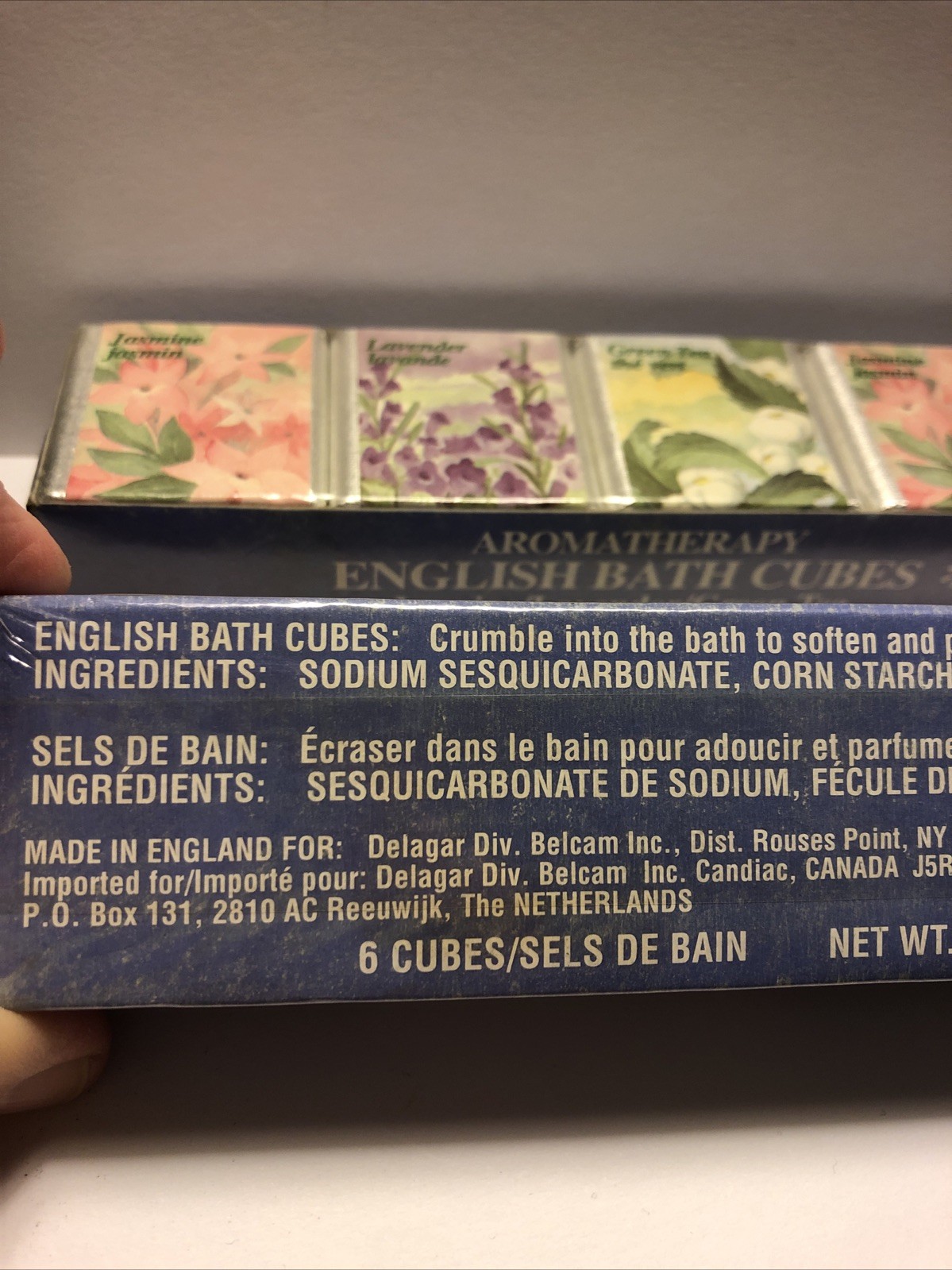 Delagar English Bath Cubes Made England Set of 6 x 2 = 12 Floral Scents Sealed