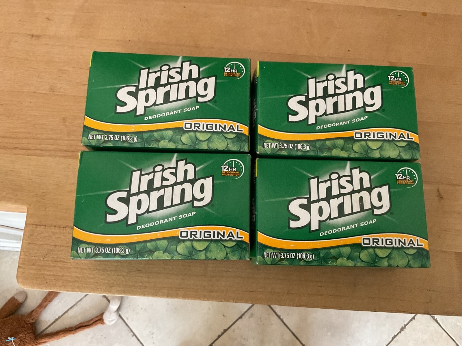 Vintage Original Irish Spring Deodorant Soap Bath 4Pc No flaxseed Various Sizes