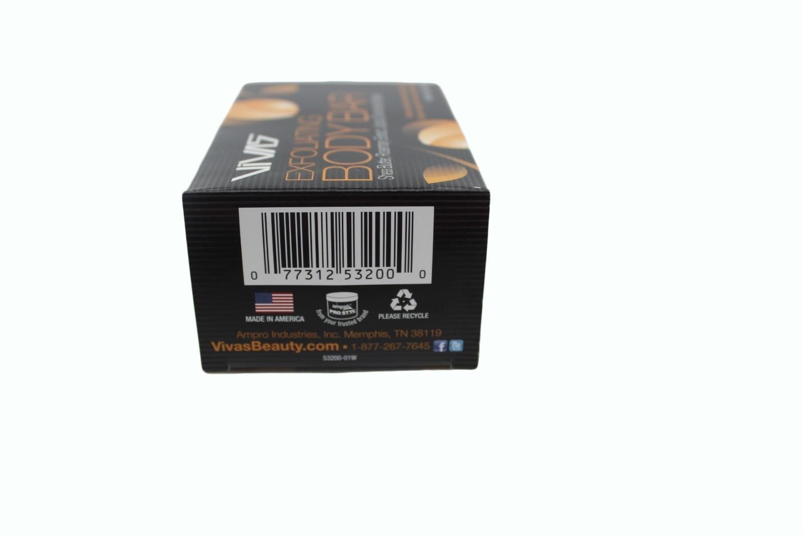 Bar Soap Vivas by Ampro Exfoliating Body Bar w/ Shea Butter Rosemary Extract 4.2