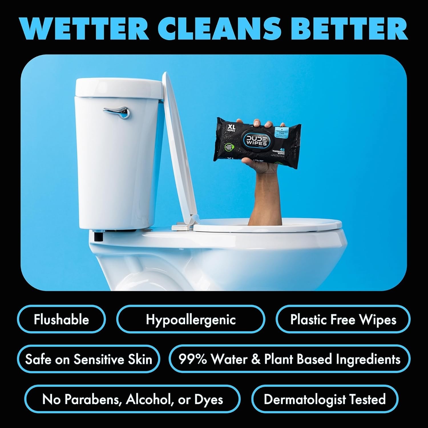 Plant-Based Extra-Large Flushable Wipes – Cleansing & Refreshing 288 Count