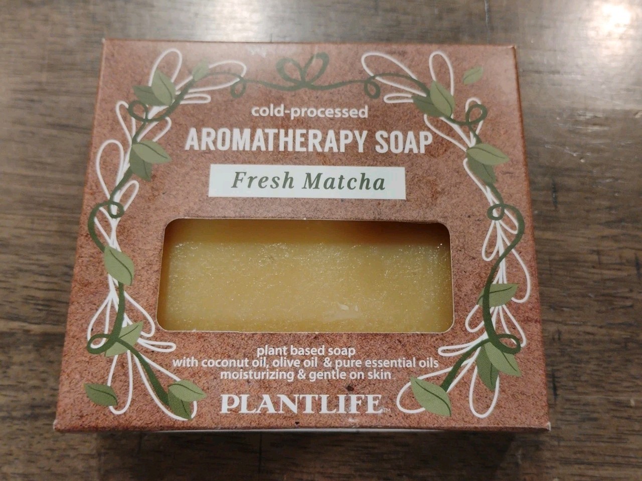 Lot of 2 Plantlife 4.5oz Bars – Cold-Processed FRESH MATCHA Aromatherapy Soap