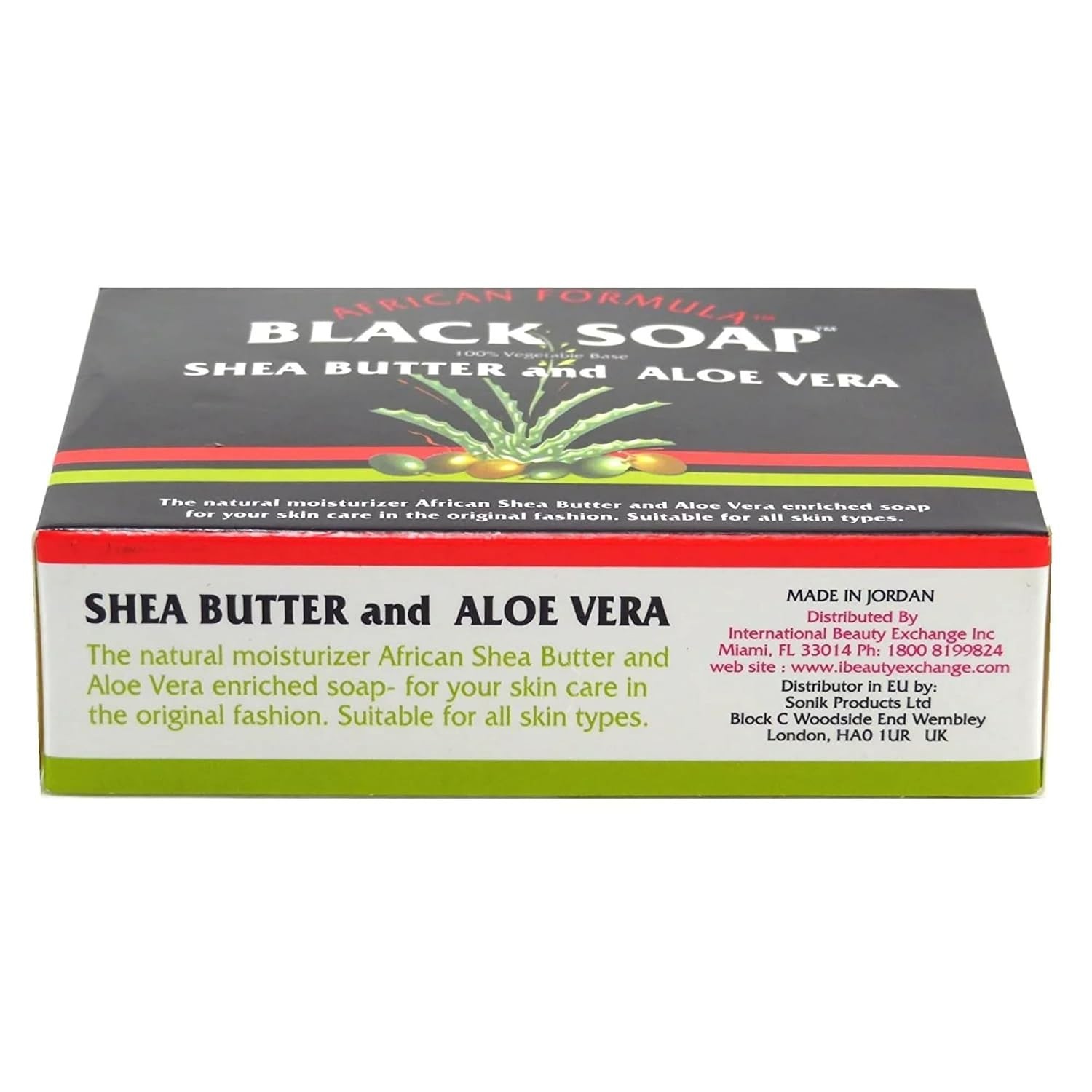 Shea Butter Black Soap Bar, 3.5 oz x12