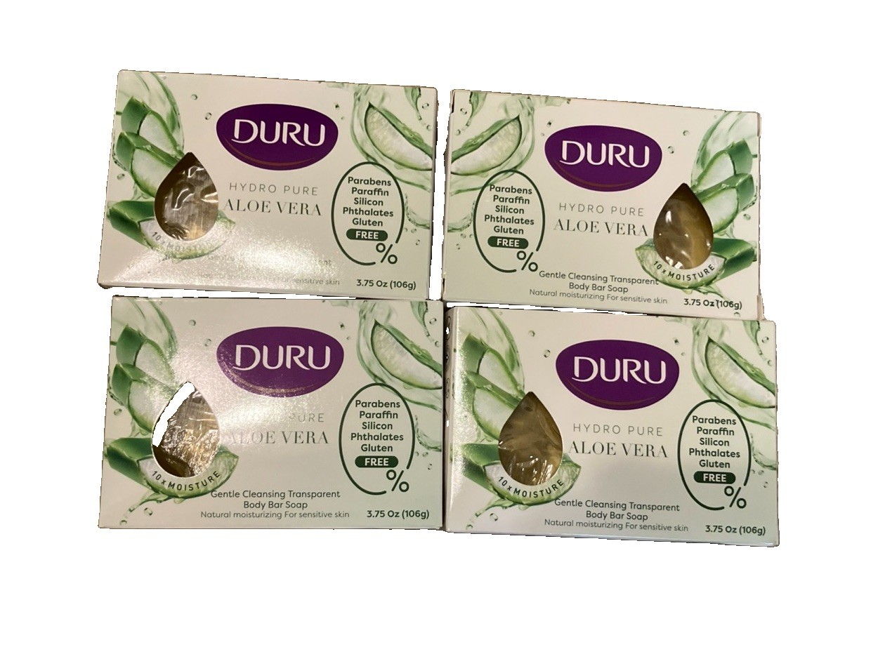 4x Duru Hydro Pure Micellar Body Bar Soap Transparent 3.75 oz