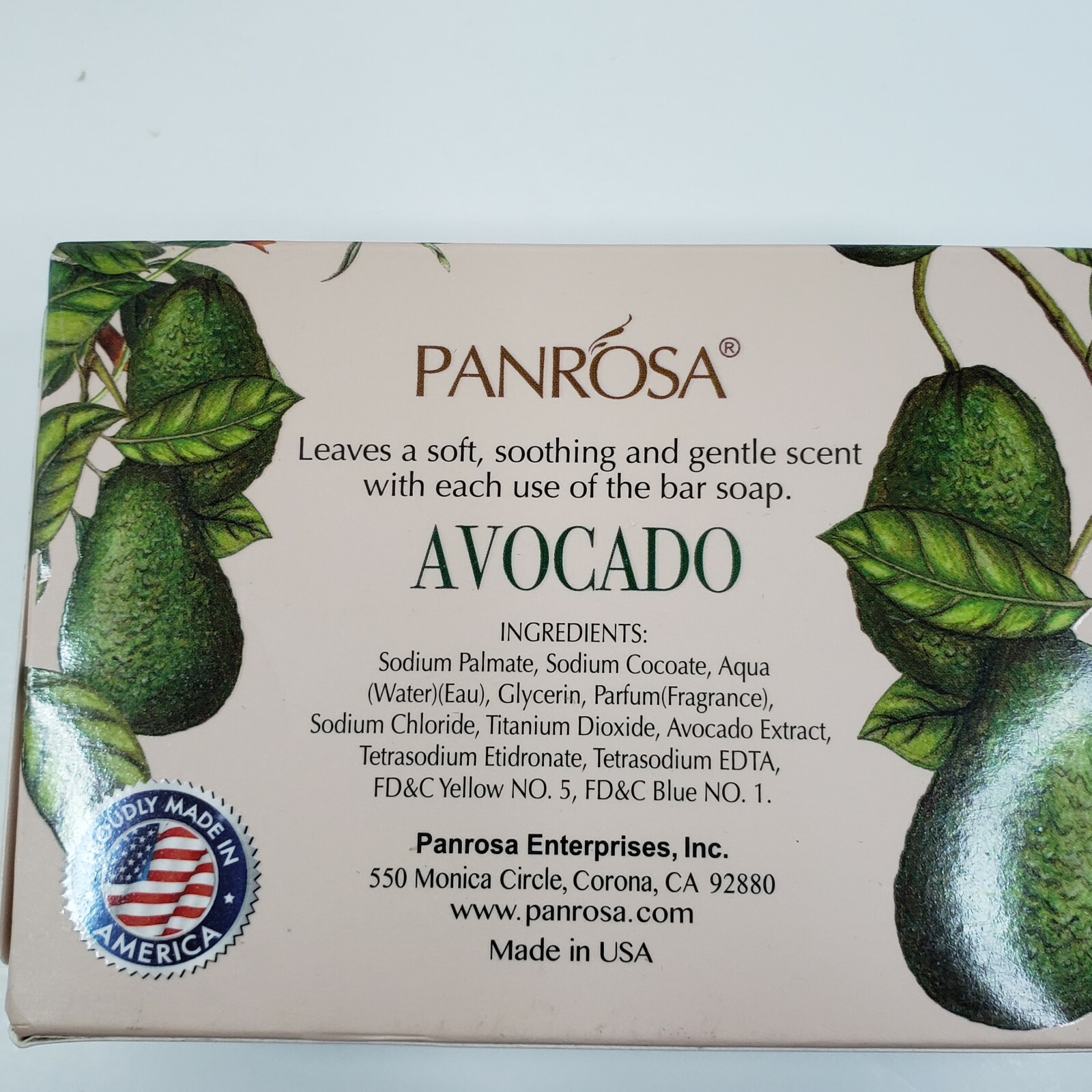 Panrosa Fruit Essence Avocado Soap Gentle Scent 3.5 Oz Lot Of 4