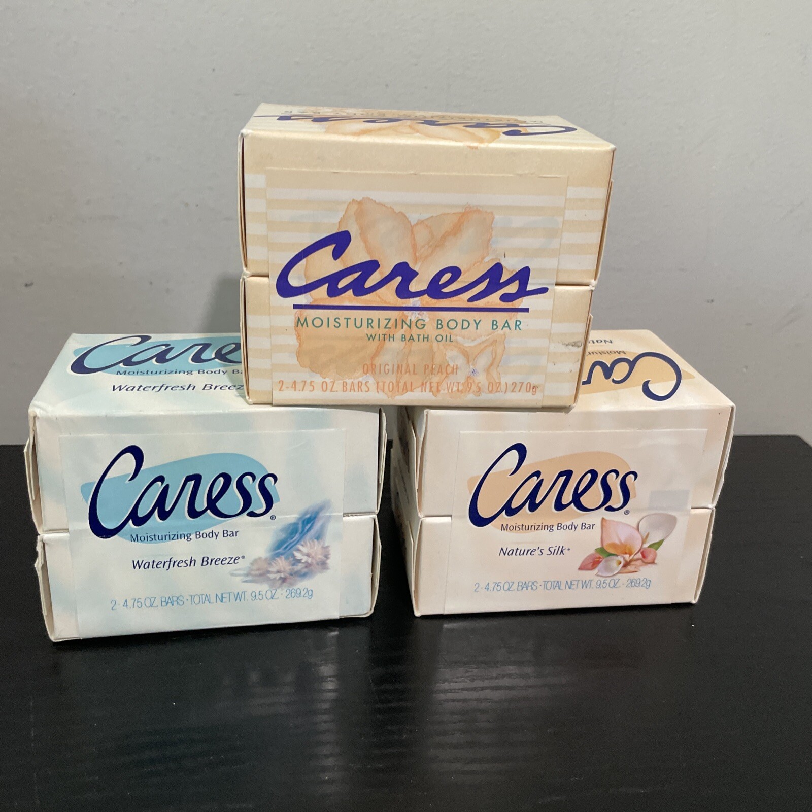 2001 / 1993 Caress Body Bar Soap Original Peach Water fresh Breeze Nature’s Silk