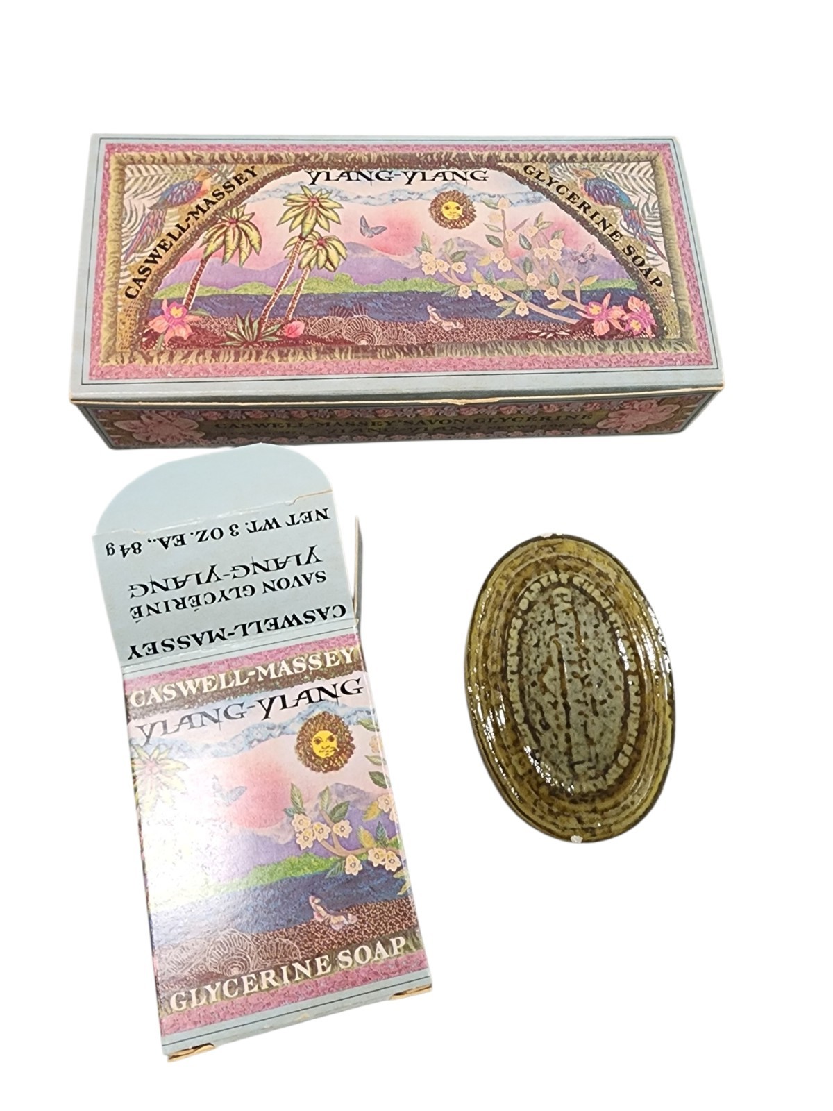 Caswell Massey Ylang Ylang Glycerine Soap Bars 3 oz Each – New old stock – Boxed