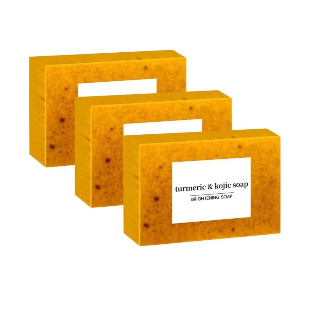 1-5PCS Lemon Turmeric Soap,Turmeric Soap Bar for Face&Body,Natural turmeric Hand