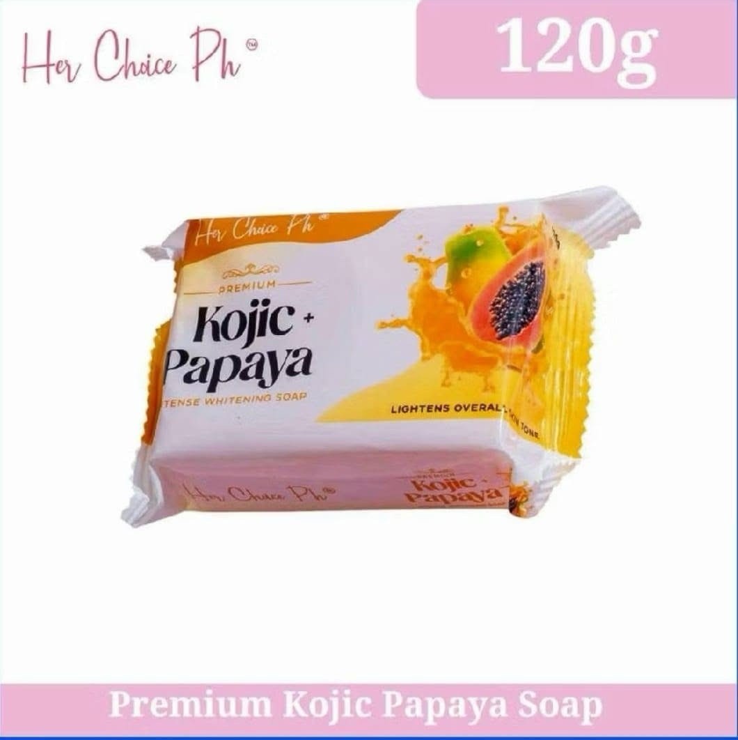 Her Choice PH Premium Kojic + Papaya Soap – 120g ( 1 BAR ONLY)