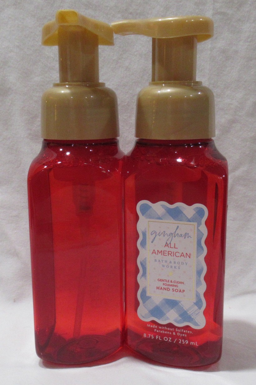 Bath & Body Works Gentle & Clean Foaming Hand Soap Lot of 2 GINGHAM ALL AMERICAN