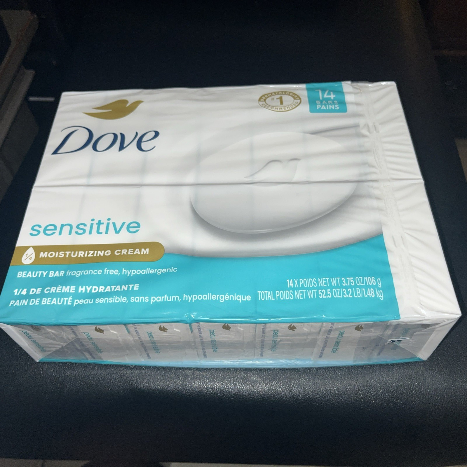 Dove Moisturizing Soap Bar for Softer Skin – 3.75oz, Pack of 14 Bars