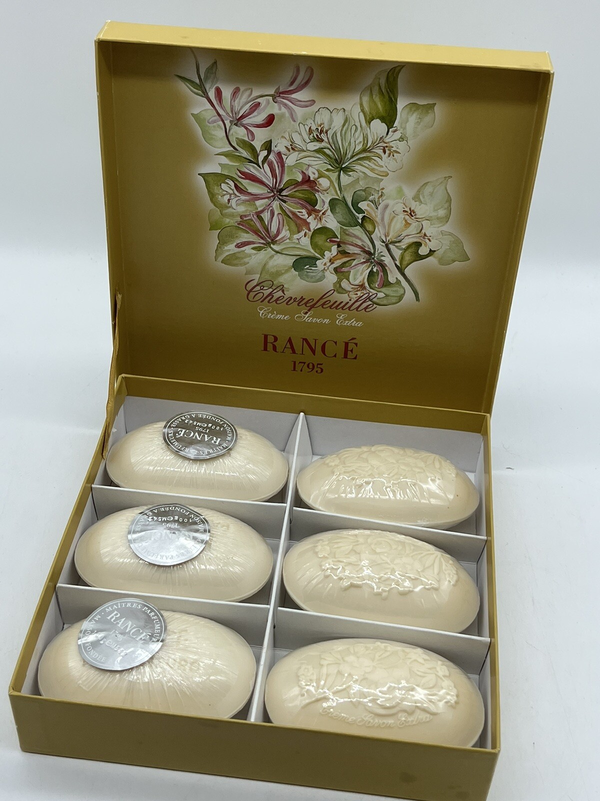 Rance Fine Soaps Soapbox Chevrefeuille 6 x 100g NOS HTF
