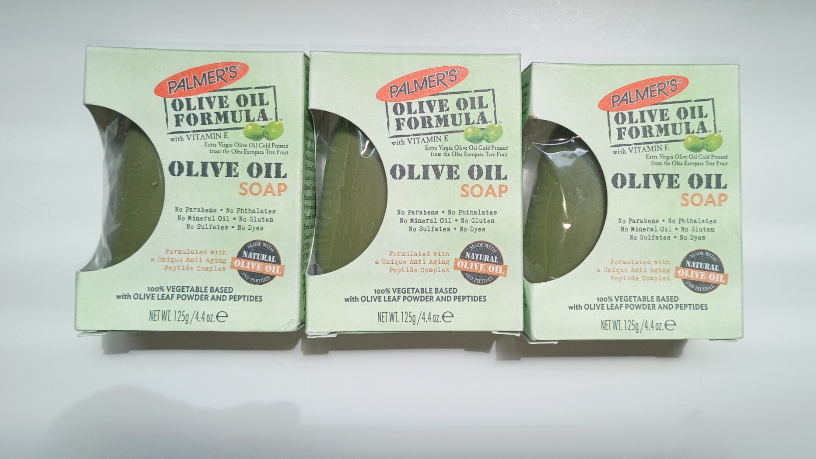 Lot of 3 Palmer’s Olive Butter Extra Virgin Olive Oil Soap 4.4 oz New In Box