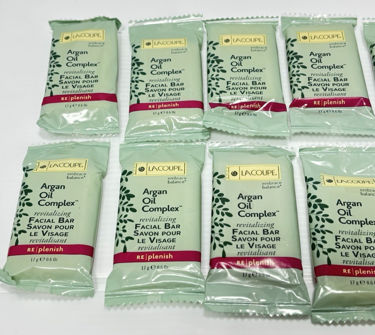 LaCoupe Argan Oil Complex Revitalizing Facial Bar Soap 17g Travel Size 10pcs