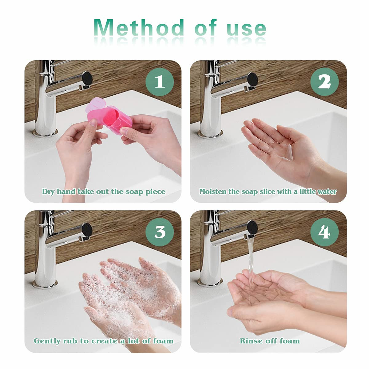 12 Boxes Mini Hand Soap Sheets Soap Paper Sheets, Disposable Travel Scented Soap