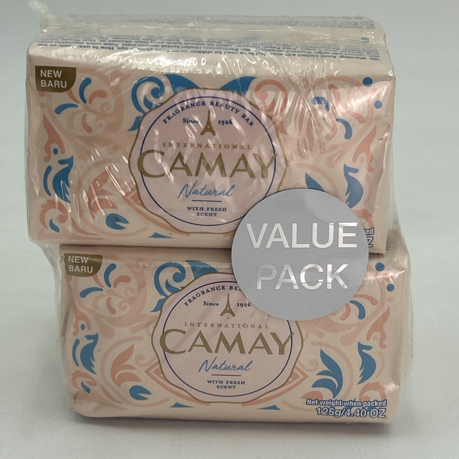 Camay International Natural Fresh Scent Soap, 6 Bars 4.40oz New