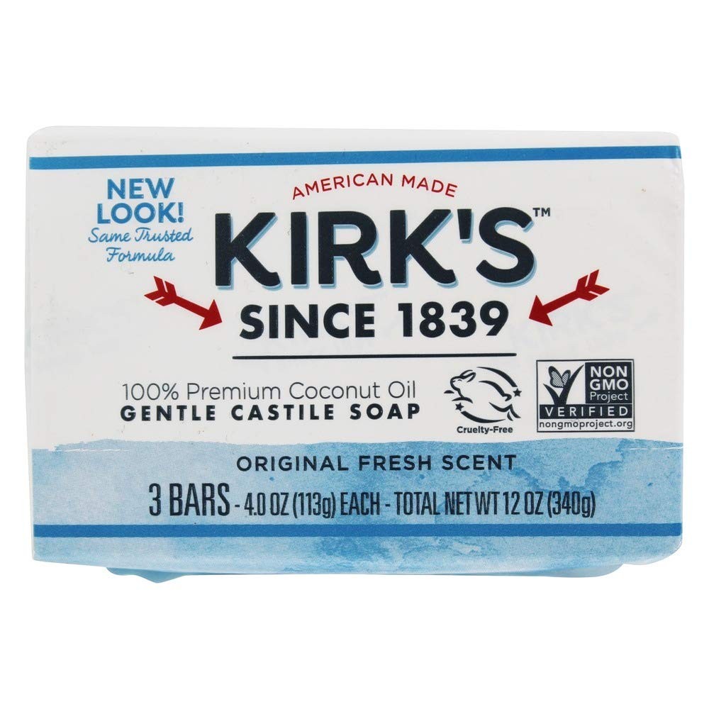 Kirk, Coco Castile Soap, 3 Count 12 Ounce (Pack of 1)