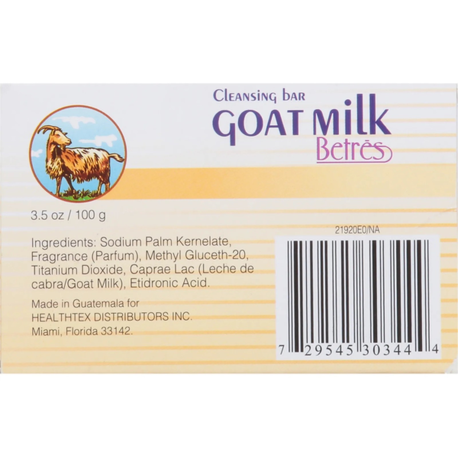 Betres Goat Milk Soap 3.5 oz Moisturizing Bars, 4 Pack