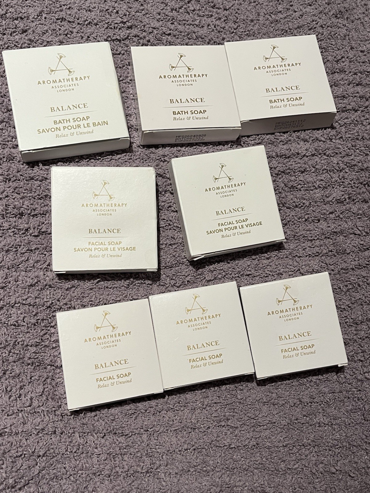 8X Aromatherapy Associates Balance Facial Bar Soap NEW Travel Size various