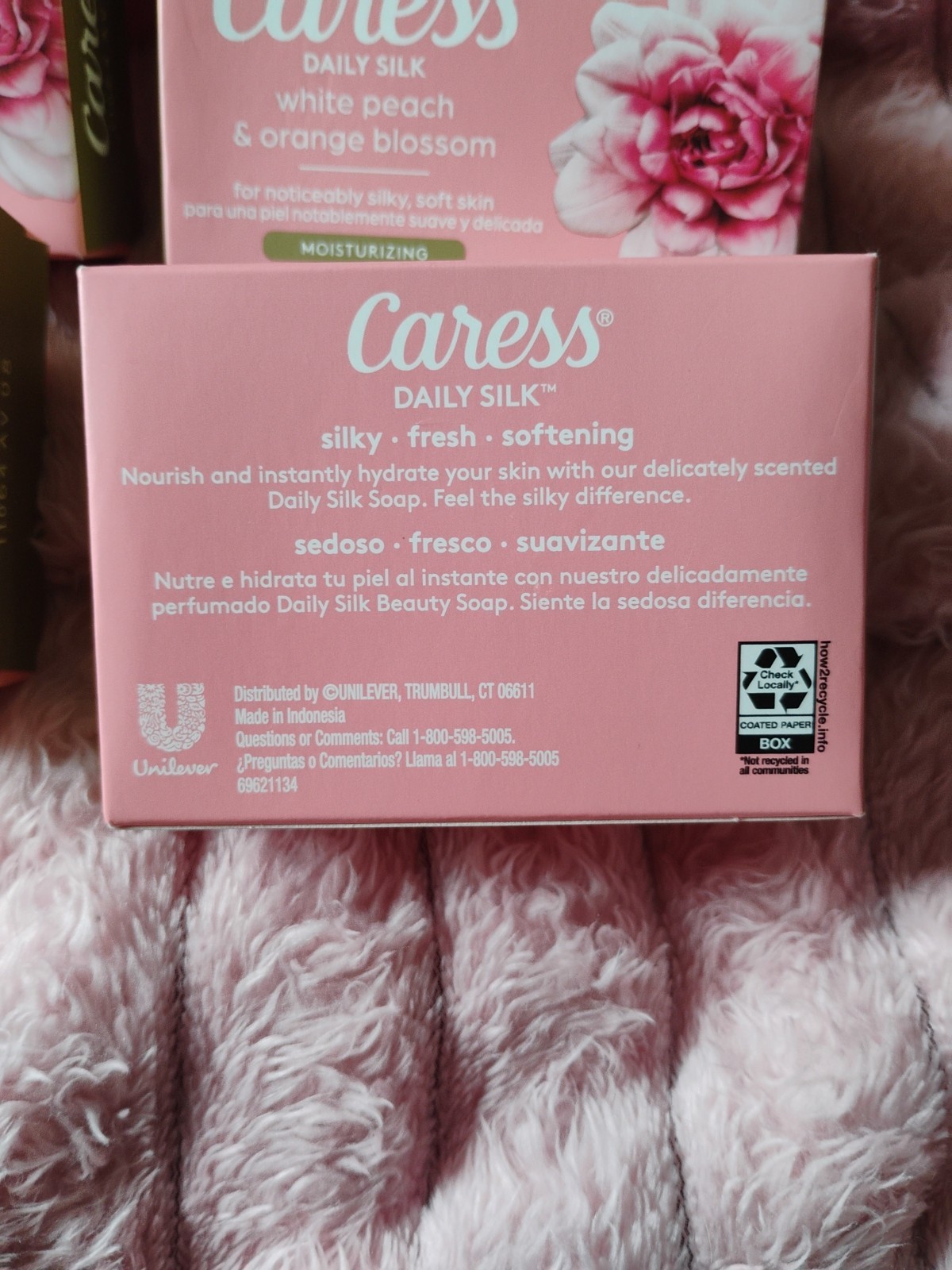 CARESS DAILY SILK BAR SOAP WHITE PEACH & ORANGE BLOSSOMS LOT 6 BARS 3.15 Oz P4