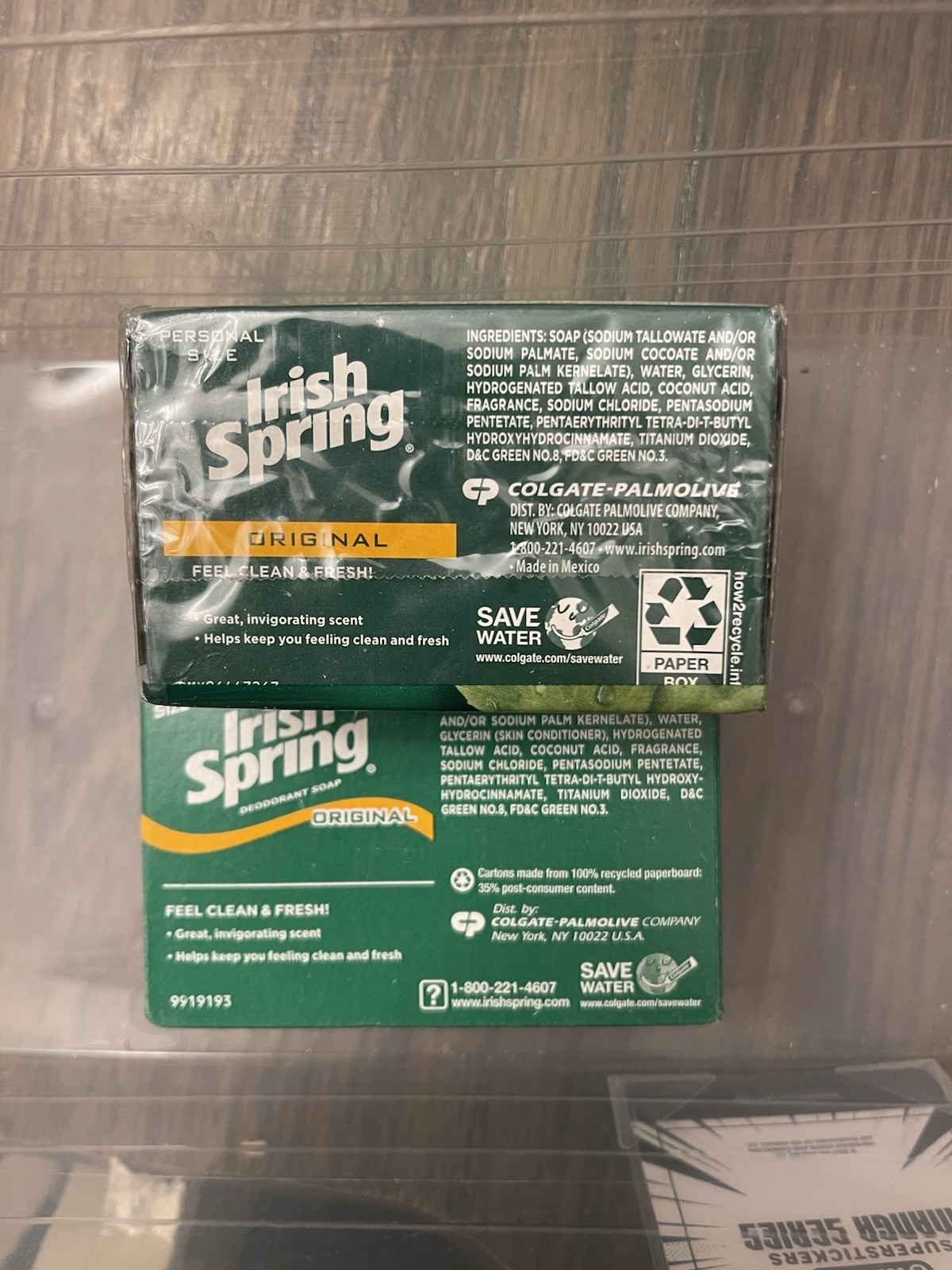 Vintage Bars Irish Spring Original Scent Bath Deodorant Bar Soap 4oz + 2 3.2 Oz