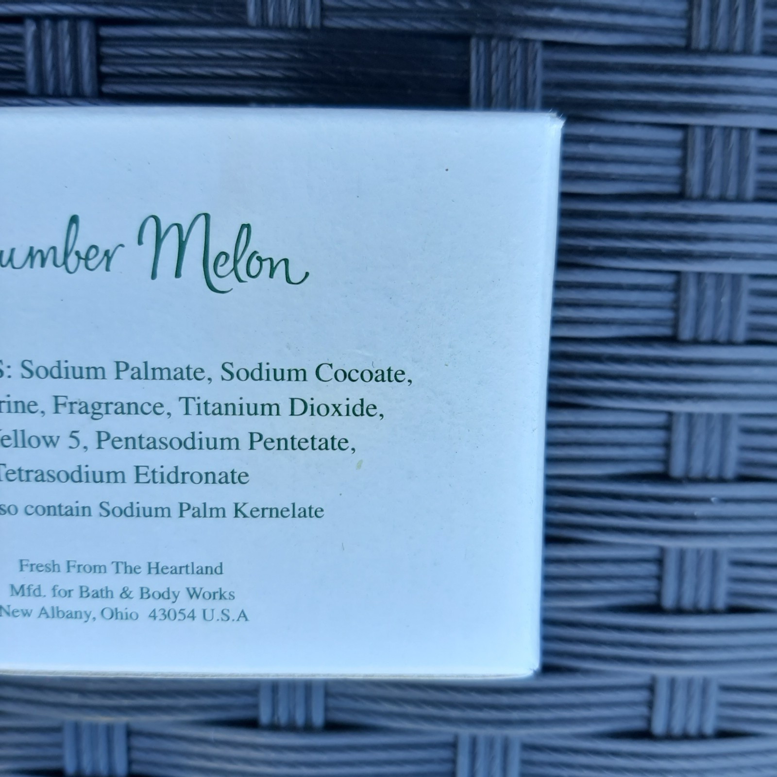 Bath & Body Works Cucumber Melon Moisture Rich Cleansing Bars 1.5oz NOS Lot of 2