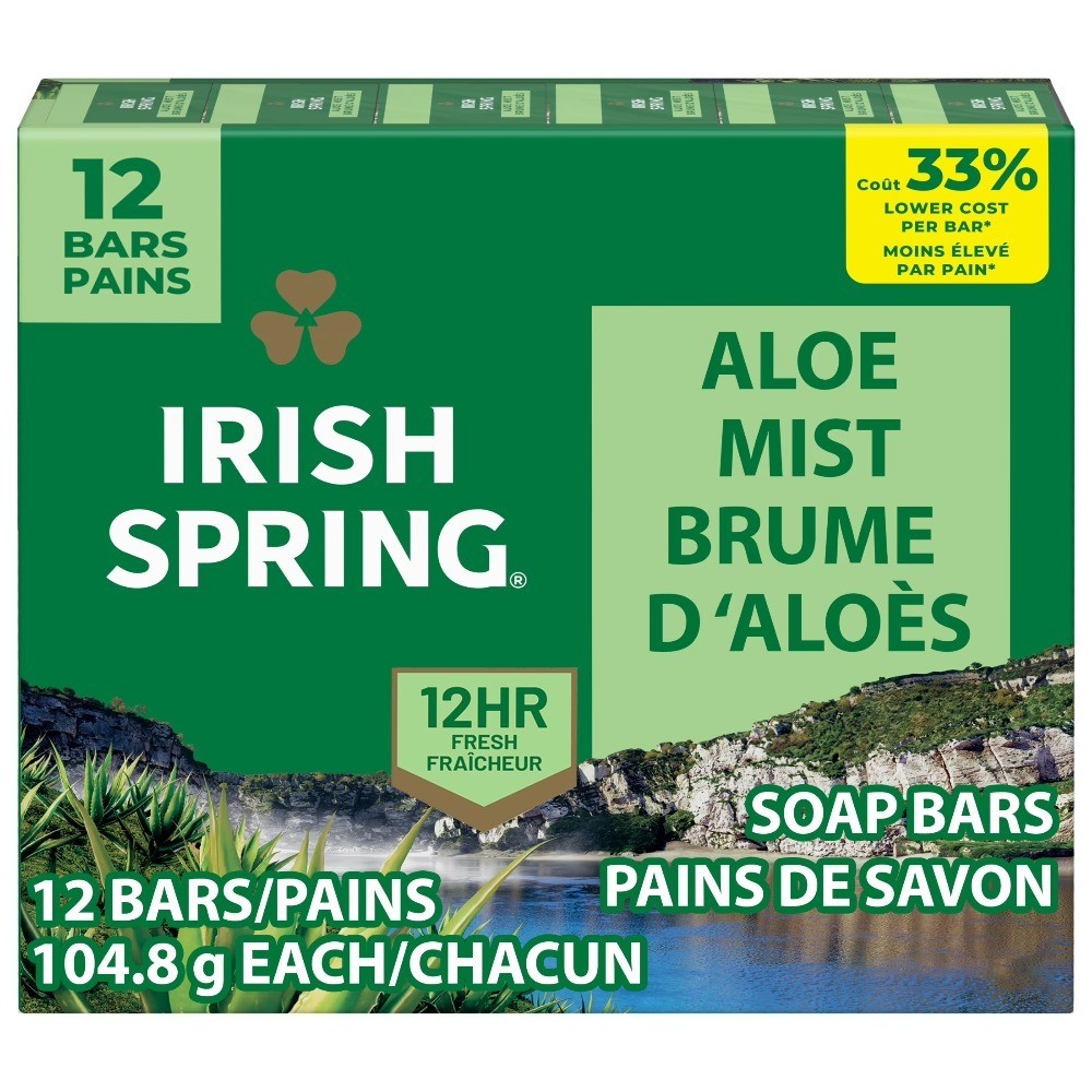 Men’s Aloe Vera Deodorant Bar Soap Refreshing Scent 3.7 Oz 12 Pack