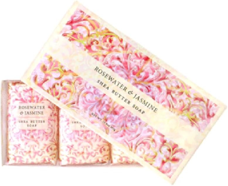 Greenwich Bay Trading Co. Shea Butter Soap, 12.9 Ounce, Rosewater & Jasmine, 3 P