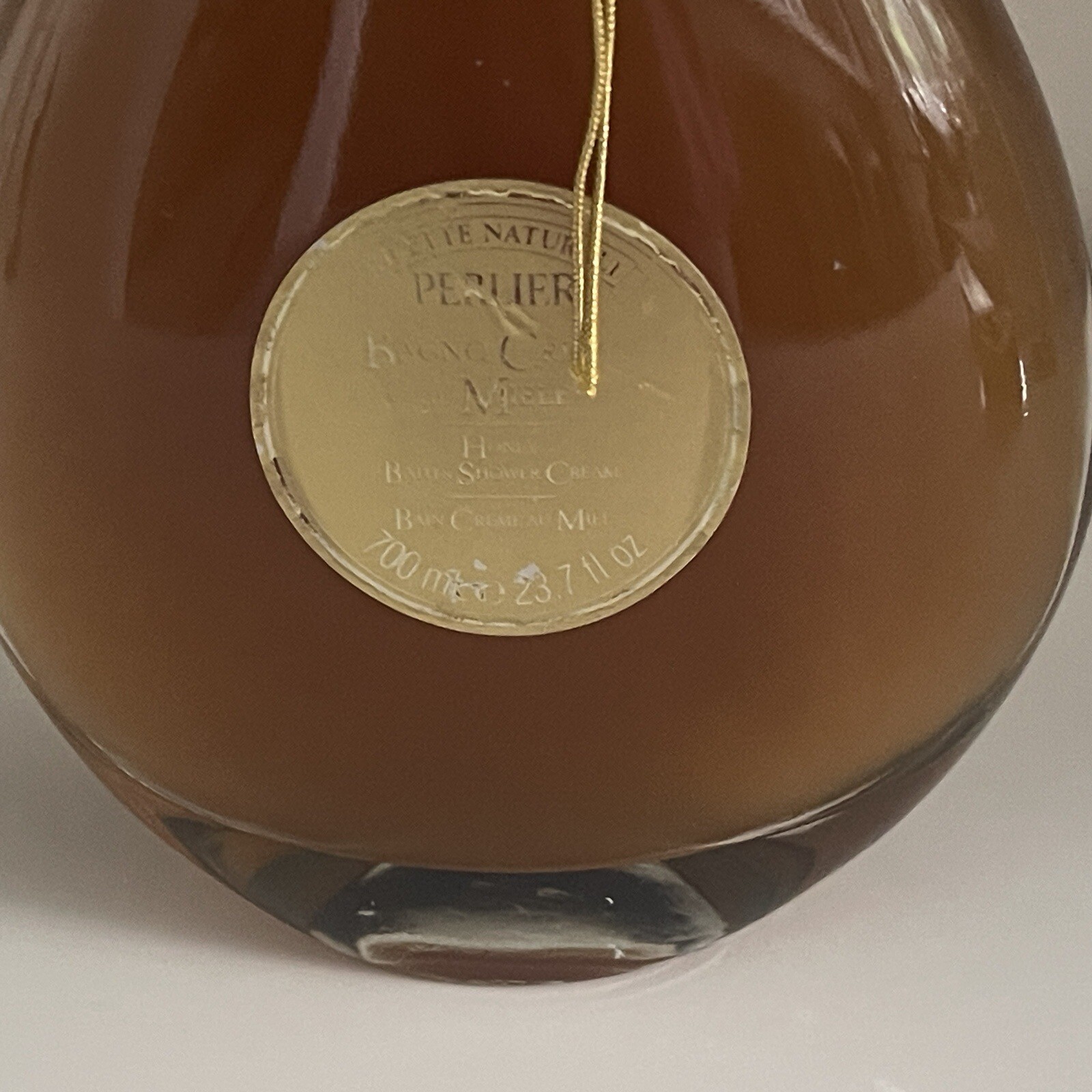 Perlier Honey Miel Shower Bath Cream New Sealed Decorative Glass Flacon 23.7 oz