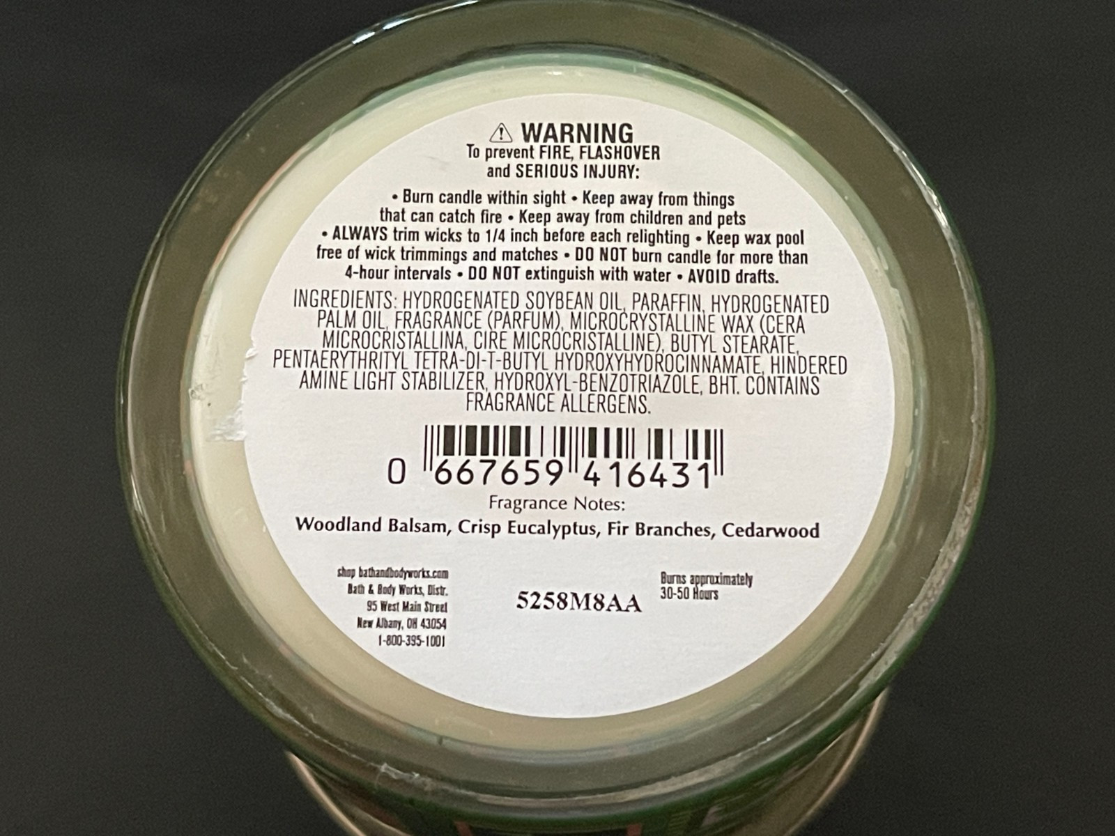 Bath & Body Works WINTER CITRUS WREATH SOAP & FRESH BALSAM SOY CANDLE 1 WICK