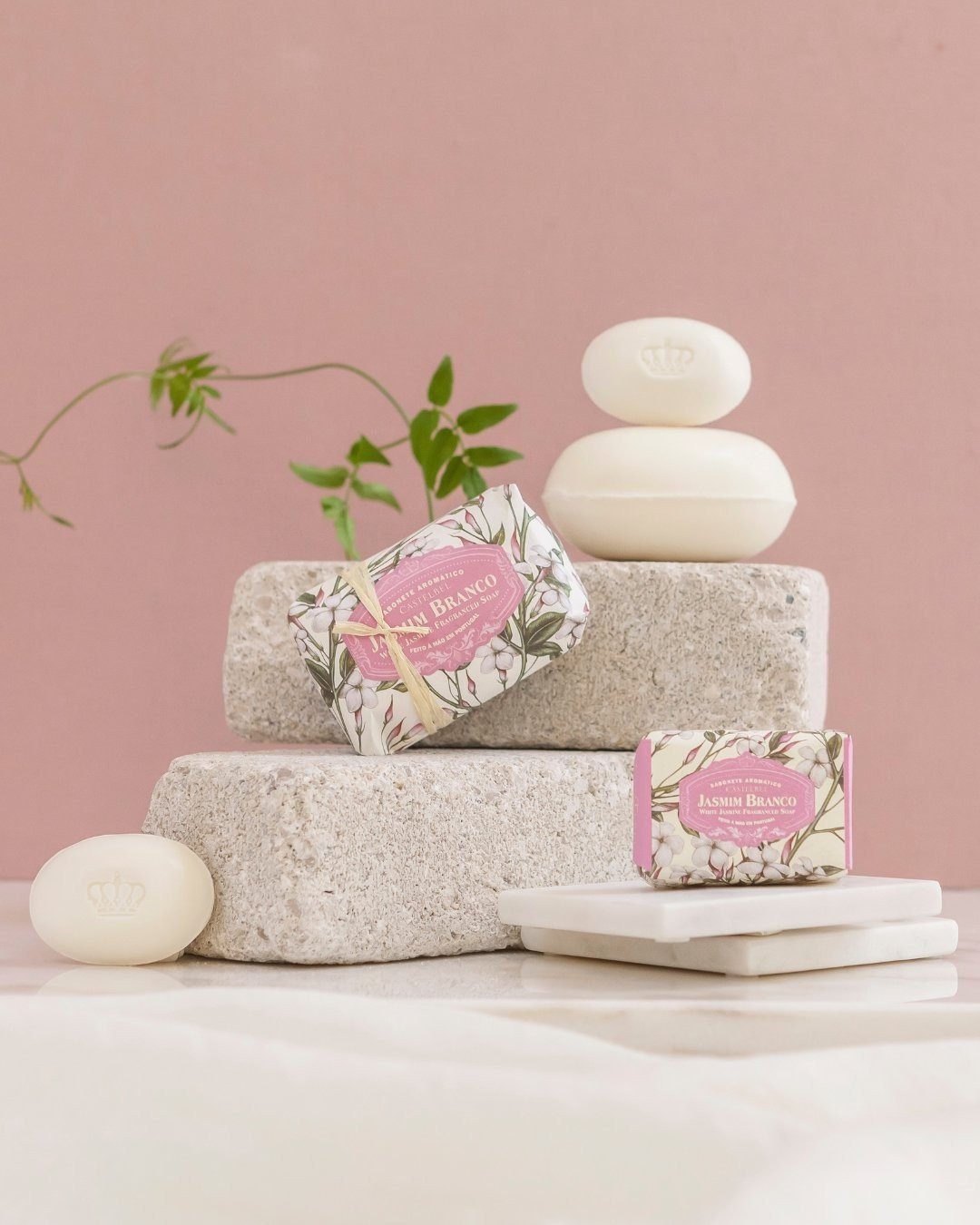 Castelbel White Jasmine Soap 2-Bars (150g x 2) Aromatic, Vegetable-Base…