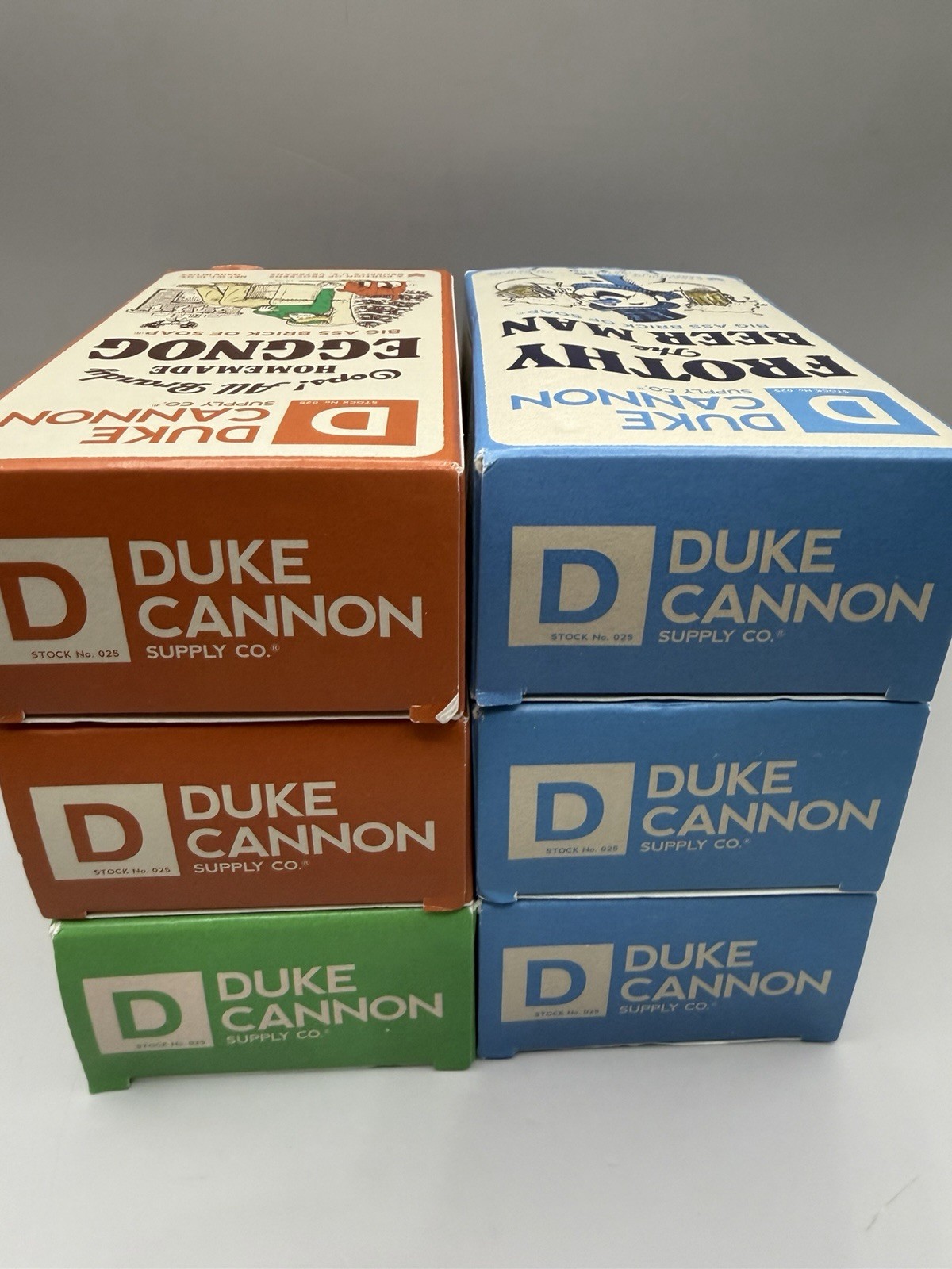 Lot Of 6 ~ Duke Cannon Big Ass Brick Of Soap Frothy The Beer Man, Eggnog & Pine