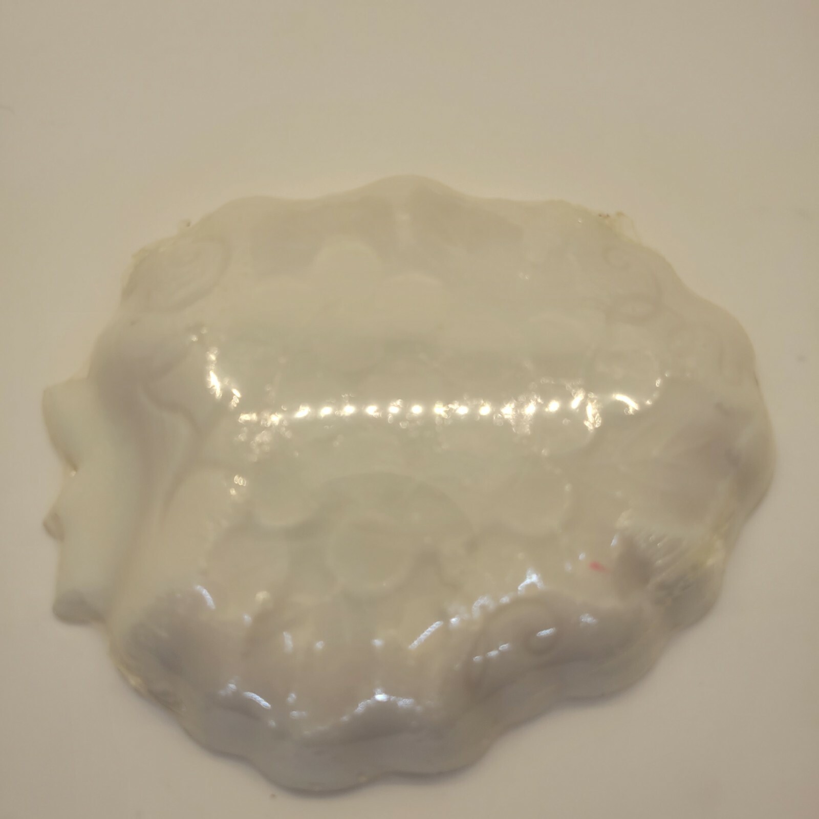 Vintage Delagar Orange Floral Guest Soaps sealed in Package Milk Glass Dish
