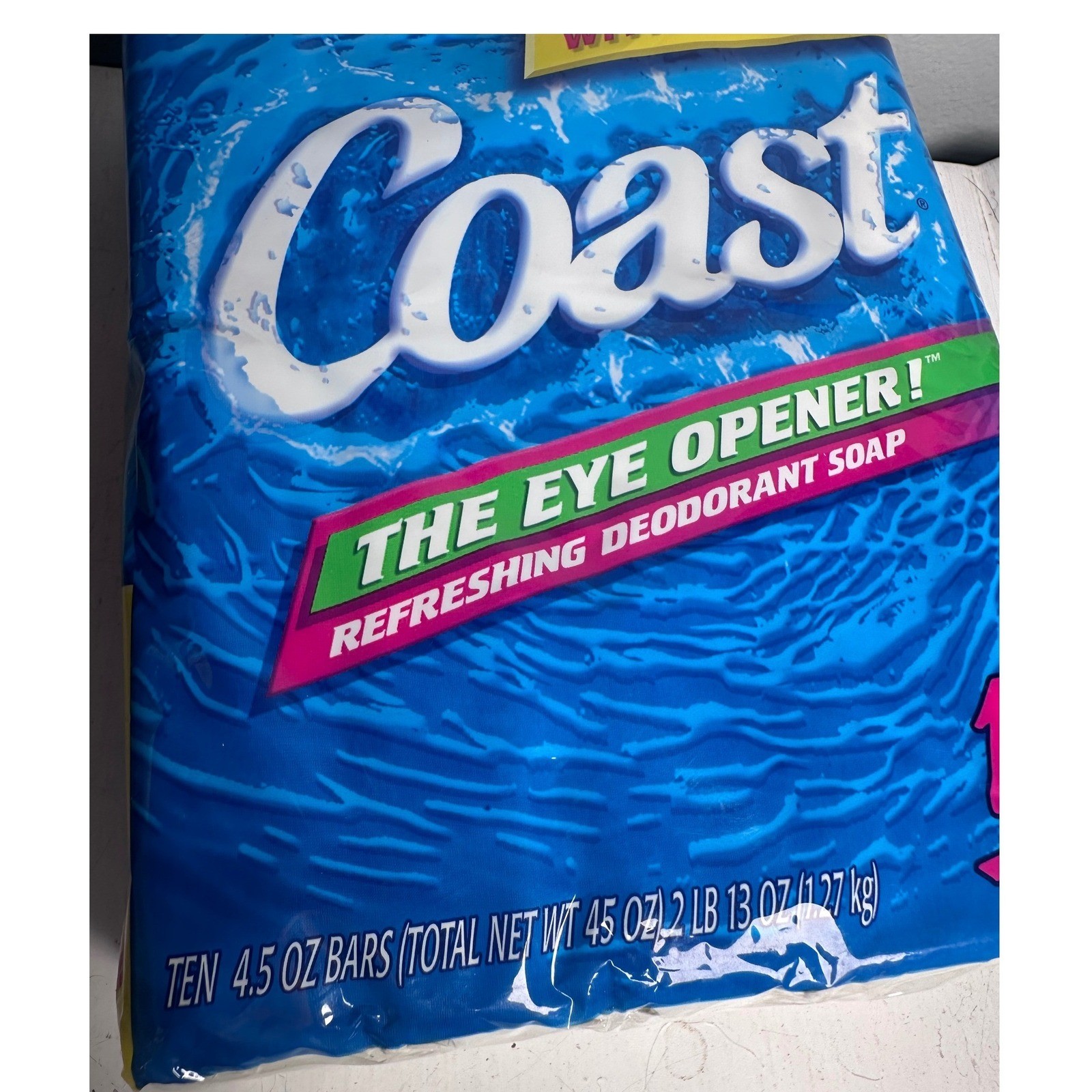 Coast The Eye Opener Refreshing Deodorant Soap 10 Bath Bars 4.5oz Ea 45oz Total