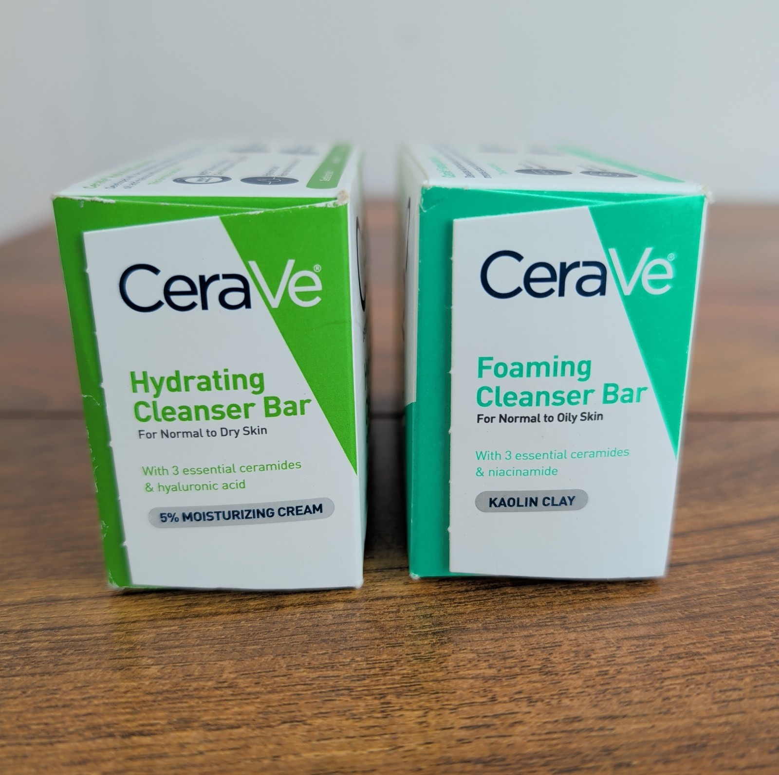 CeraVe Foaming Cleanser Bar, Kaolin Clay & Hydrating Cleanser Bar – 4.5oz Each