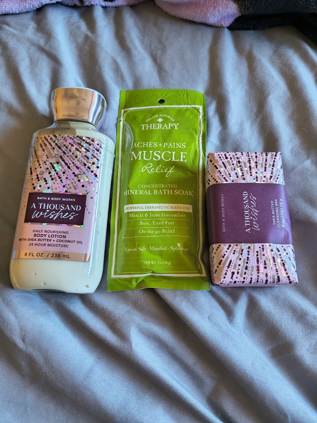 Unused Lotion And Bar Soap (Bath & Body Works)With Muscle Soak