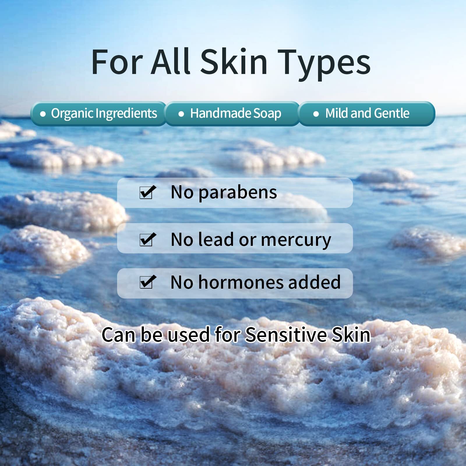 2 PK Sea Salt Soap 3.5 Oz Each, Exfoliating Acne Deeply Clean Problem Skin
