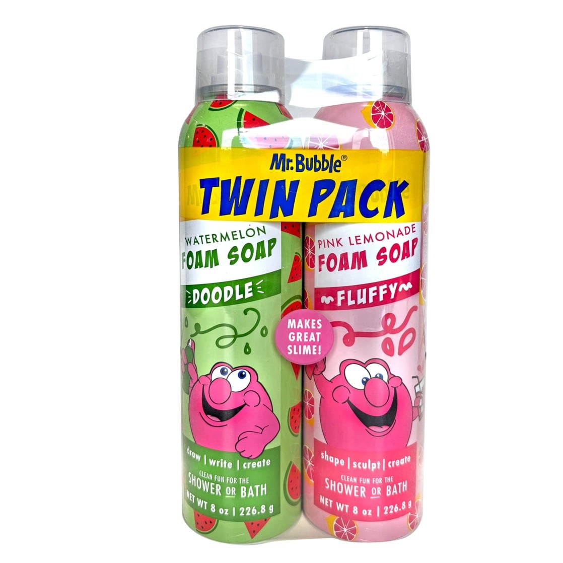 (5 pack) Mr. Bubble Foam Soap Twin Pack, Rotating Colors and Scents, 16 oz.