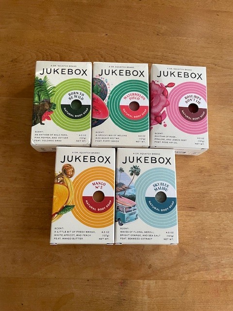 5 Dr. Squatch Jukebox Mixed Lot Bar Soap 4.5oz