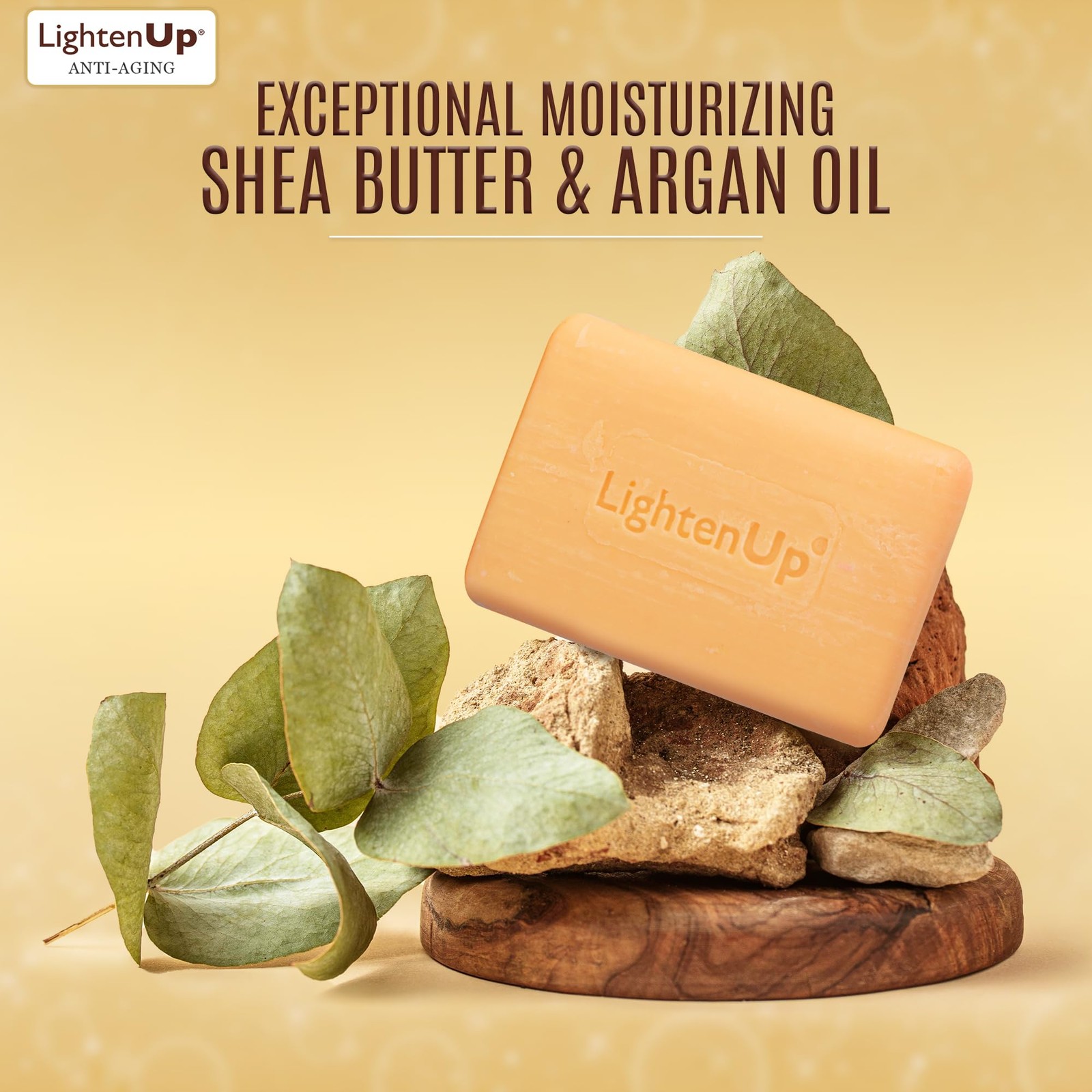 LightenUp Anti-Aging Cleansing Bar Soap 200g – Anti-oxidant Properties, with …